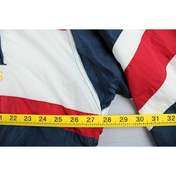 Vintage Perry Ellis America Embroidered Red White Blue Windbreaker Jacket XXL 90 - Picture 16 of 16